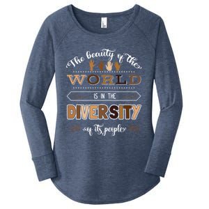 Diversity Skin Tone Melanin Empowert Equality Advocacies Gift Women's Perfect Tri Tunic Long Sleeve Shirt