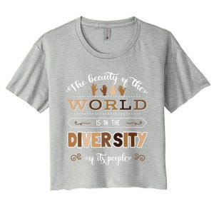 Diversity Skin Tone Melanin Empowert Equality Advocacies Gift Women's Crop Top Tee