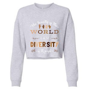 Diversity Skin Tone Melanin Empowert Equality Advocacies Gift Cropped Pullover Crew