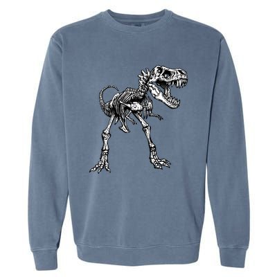 Dinosaur Skeleton T Rex Costume Halloween Son Gift Garment-Dyed Sweatshirt