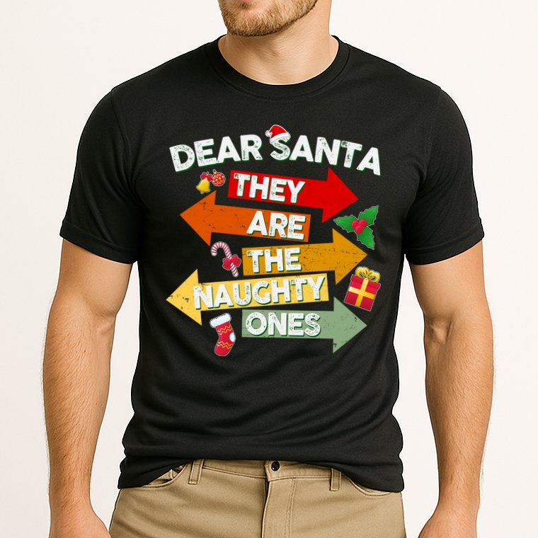 Dear Santa They Are The Naughty Ones Cooling Performance Crew T-Shirt