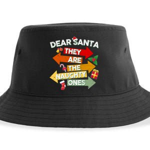 Dear Santa They Are The Naughty Ones Sustainable Bucket Hat