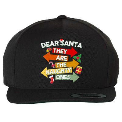 Dear Santa They Are The Naughty Ones Wool Snapback Cap