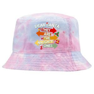 Dear Santa They Are The Naughty Ones Tie-Dyed Bucket Hat