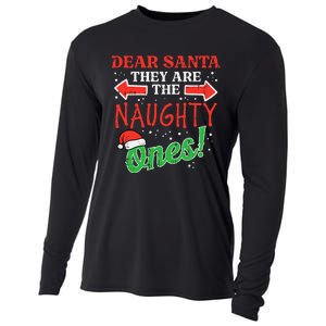 Dear Santa They Naughty Ones Christmas Xmas Cooling Performance Long Sleeve Crew