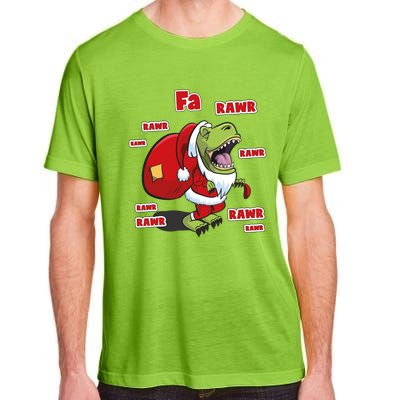 Dinosaur Santasaurus T Rex Christmas Fa La Rawr Rawr Dino Funny Gift Adult ChromaSoft Performance T-Shirt