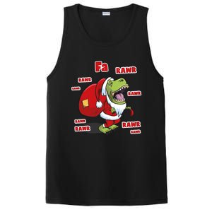 Dinosaur Santasaurus T Rex Christmas Fa La Rawr Rawr Dino Funny Gift PosiCharge Competitor Tank