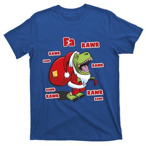 Dinosaur Santasaurus T Rex Christmas Fa La Rawr Rawr Dino Funny Gift T-Shirt