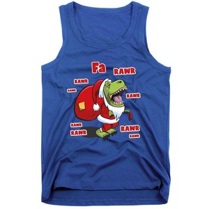 Dinosaur Santasaurus T Rex Christmas Fa La Rawr Rawr Dino Funny Gift Tank Top