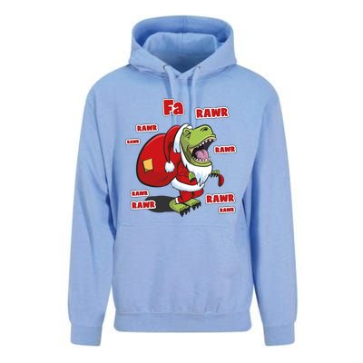 Dinosaur Santasaurus T Rex Christmas Fa La Rawr Rawr Dino Funny Gift Unisex Surf Hoodie