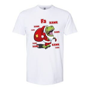 Dinosaur Santasaurus T Rex Christmas Fa La Rawr Rawr Dino Funny Gift Softstyle CVC T-Shirt