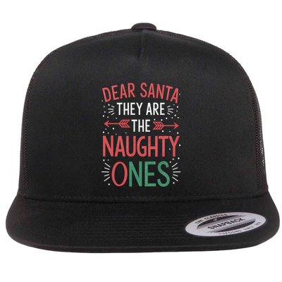 Dear Santa They Are The Naughty Ones Funny Christmas Flatbill Hat