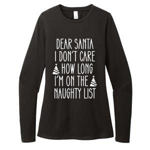 Dear Santa The Naughty List Was So Worth It Offensive Christmas Womens CVC Long Sleeve Shirt