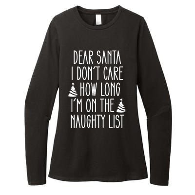 Dear Santa The Naughty List Was So Worth It Offensive Christmas Womens CVC Long Sleeve Shirt