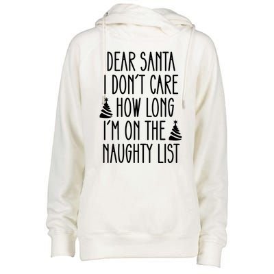 Dear Santa The Naughty List Was So Worth It Offensive Christmas Womens Funnel Neck Pullover Hood