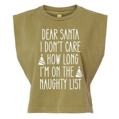 Dear Santa The Naughty List Was So Worth It Offensive Christmas Garment-Dyed Women's Muscle Tee