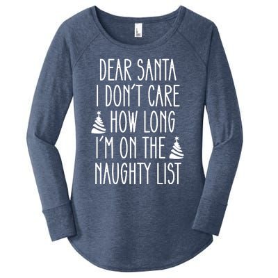 Dear Santa The Naughty List Was So Worth It Offensive Christmas Women's Perfect Tri Tunic Long Sleeve Shirt