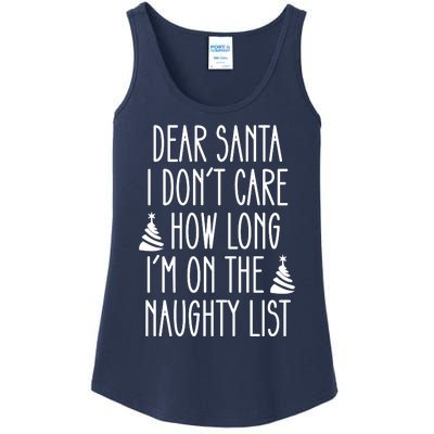 Dear Santa The Naughty List Was So Worth It Offensive Christmas Ladies Essential Tank