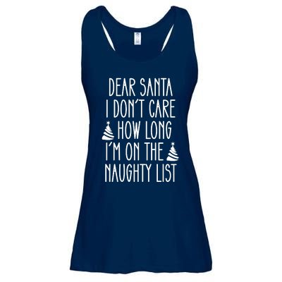 Dear Santa The Naughty List Was So Worth It Offensive Christmas Ladies Essential Flowy Tank