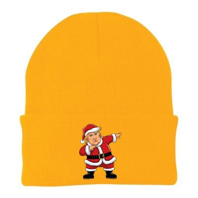 Dabbing Santa Trump Xmas Lights Christmas Knit Cap Winter Beanie