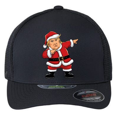 Dabbing Santa Trump Xmas Lights Christmas Flexfit Unipanel Trucker Cap