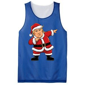 Dabbing Santa Trump Xmas Lights Christmas Mesh Reversible Basketball Jersey Tank