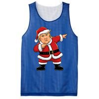 Dabbing Santa Trump Xmas Lights Christmas Mesh Reversible Basketball Jersey Tank