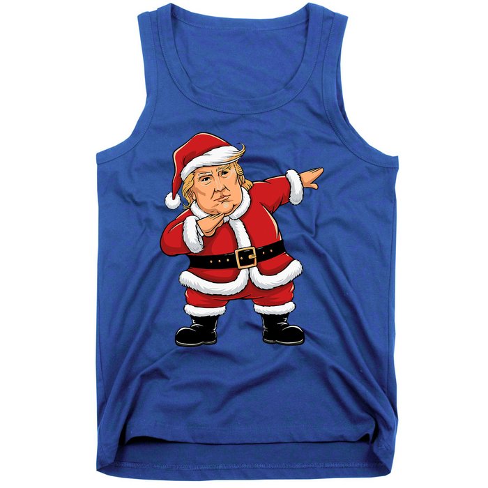 Dabbing Santa Trump Xmas Lights Christmas Tank Top