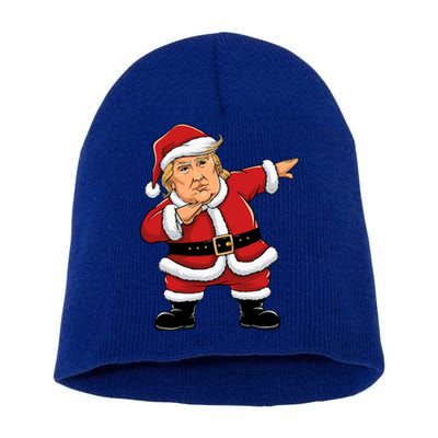 Dabbing Santa Trump Xmas Lights Christmas Short Acrylic Beanie