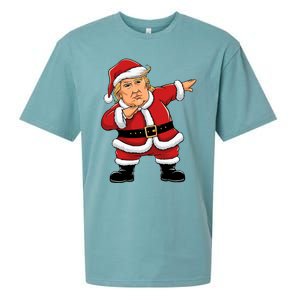 Dabbing Santa Trump Xmas Lights Christmas Sueded Cloud Jersey T-Shirt