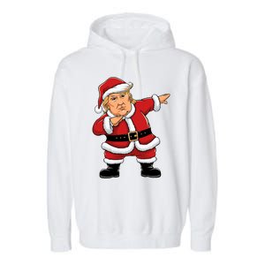 Dabbing Santa Trump Xmas Lights Christmas Garment-Dyed Fleece Hoodie