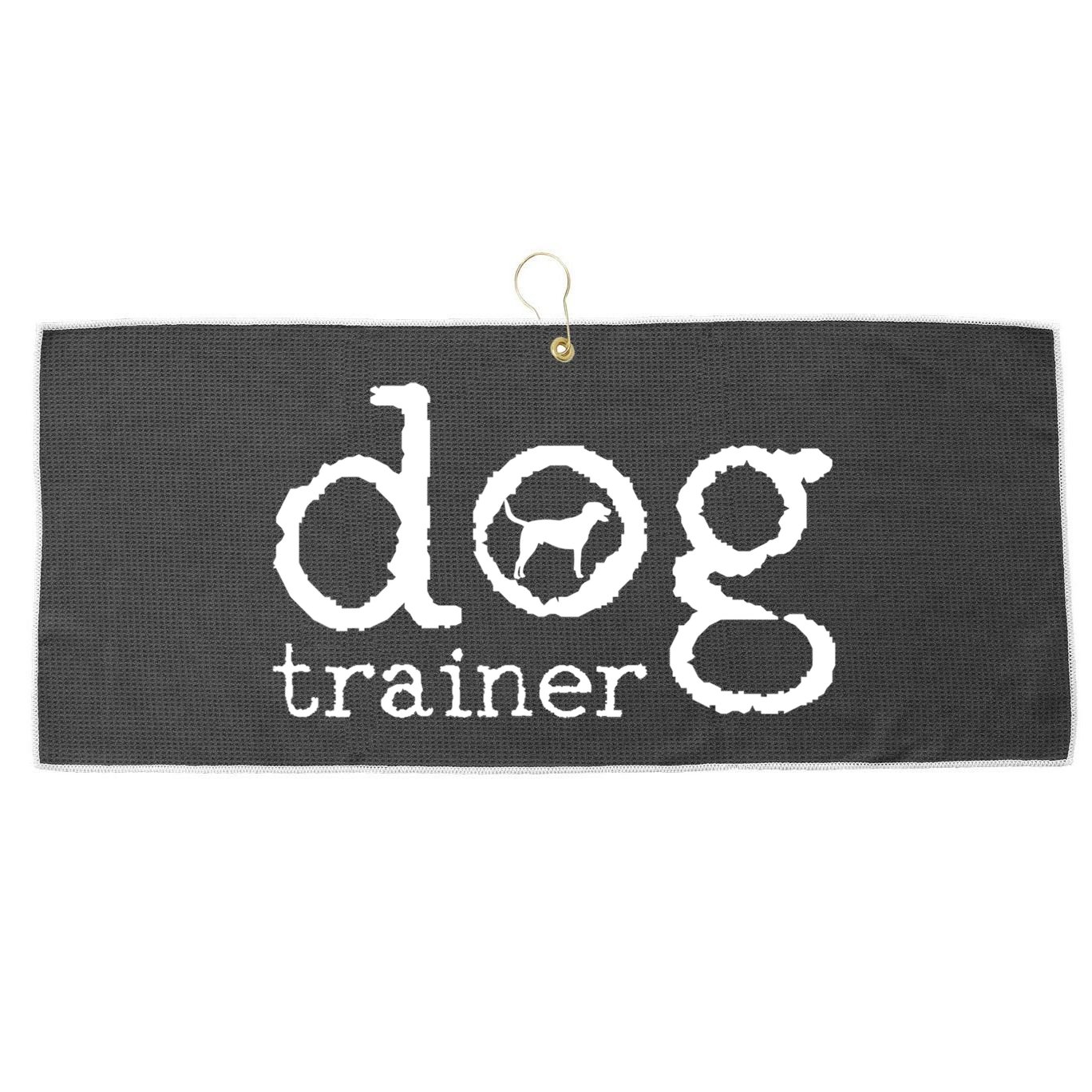 Dog School Trainer Labrador Golden Retriever Large Microfiber Waffle Golf Towel