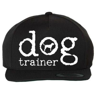 Dog School Trainer Labrador Golden Retriever Wool Snapback Cap