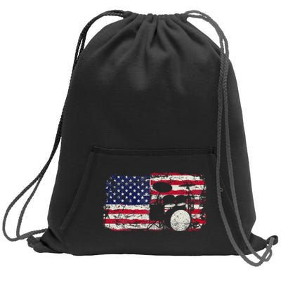 Drum Sets Usa Flag Drummer Music Lover Drumming Sweatshirt Cinch Pack Bag