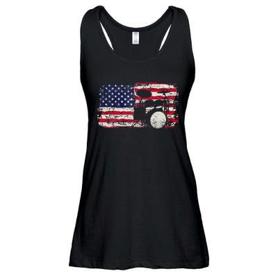 Drum Sets Usa Flag Drummer Music Lover Drumming Ladies Essential Flowy Tank