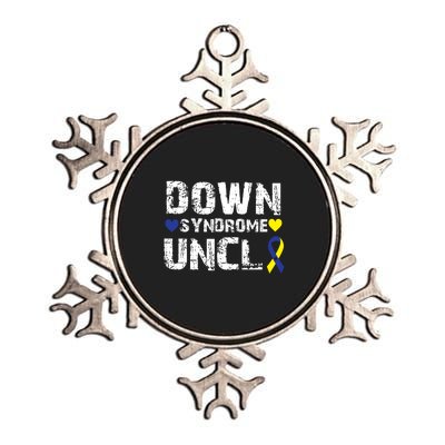 Down Syndrome Uncle Family Matching For Down Syndrome Awareness Gift Metallic Star Ornament