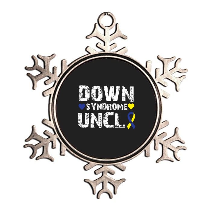 Down Syndrome Uncle Family Matching For Down Syndrome Awareness Gift Metallic Star Ornament