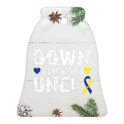 Down Syndrome Uncle Family Matching For Down Syndrome Awareness Gift Ceramic Bell Ornament