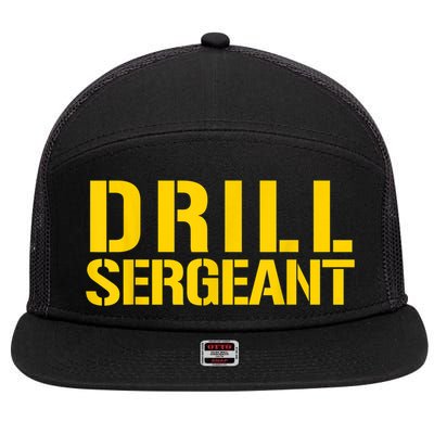 Drill Sergeant Uniform Military Boot Camp Instructor 7 Panel Mesh Trucker Snapback Hat