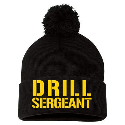 Drill Sergeant Uniform Military Boot Camp Instructor Pom Pom 12in Knit Beanie