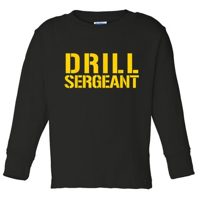 Drill Sergeant Uniform Military Boot Camp Instructor Toddler Long Sleeve Shirt