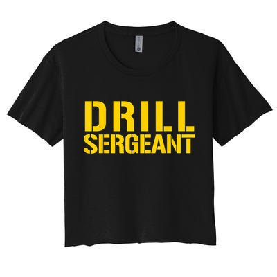 Drill Sergeant Uniform Military Boot Camp Instructor Crop Top