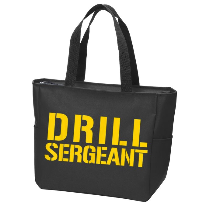 Drill Sergeant Uniform Military Boot Camp Instructor Zip Tote Bag