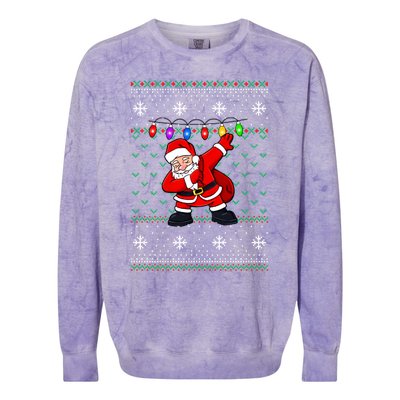 Dabbing Santa Ugly Christmas (1) Colorblast Crewneck Sweatshirt