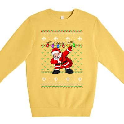 Dabbing Santa Ugly Christmas (1) Premium Crewneck Sweatshirt