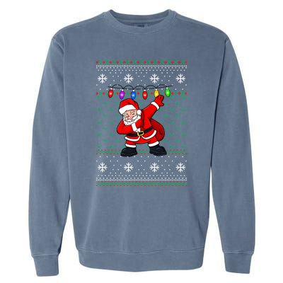 Dabbing Santa Ugly Christmas (1) Garment-Dyed Sweatshirt