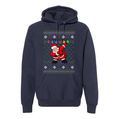 Dabbing Santa Ugly Christmas (1) Premium Hoodie