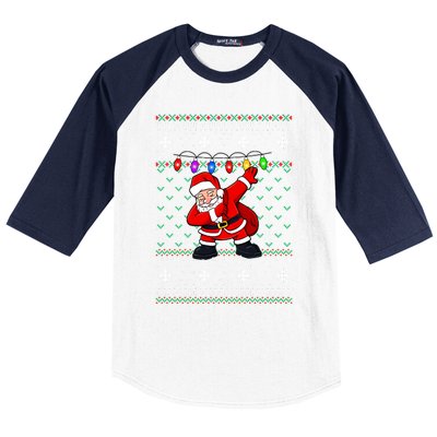 Dabbing Santa Ugly Christmas (1) Baseball Sleeve Shirt