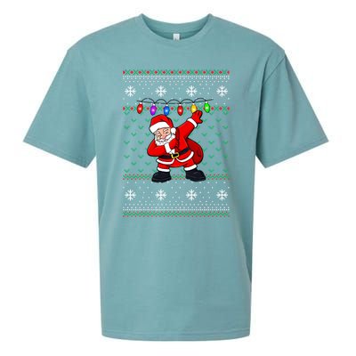 Dabbing Santa Ugly Christmas (1) Sueded Cloud Jersey T-Shirt