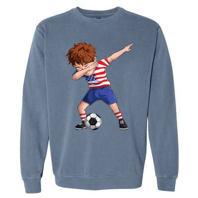 Dabbing Soccer  United States Jersey USA Football Garment-Dyed Sweatshirt